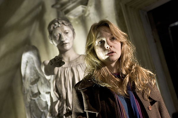 unit still photo from Doctor Who Episode Blink, an angel reaches out for Sally