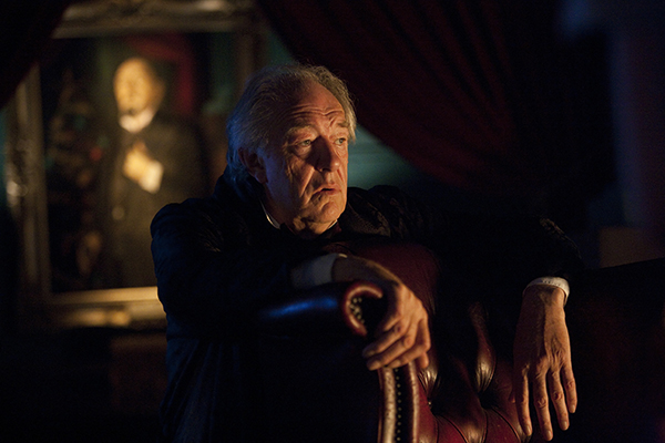 unit production still of Michael Gambon as Kazran Sardick in the Doctor Who episode A Christmas Carol